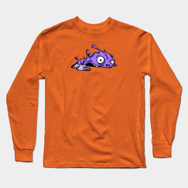 Splat bear purple Long Sleeve T-Shirt by Bear Crump